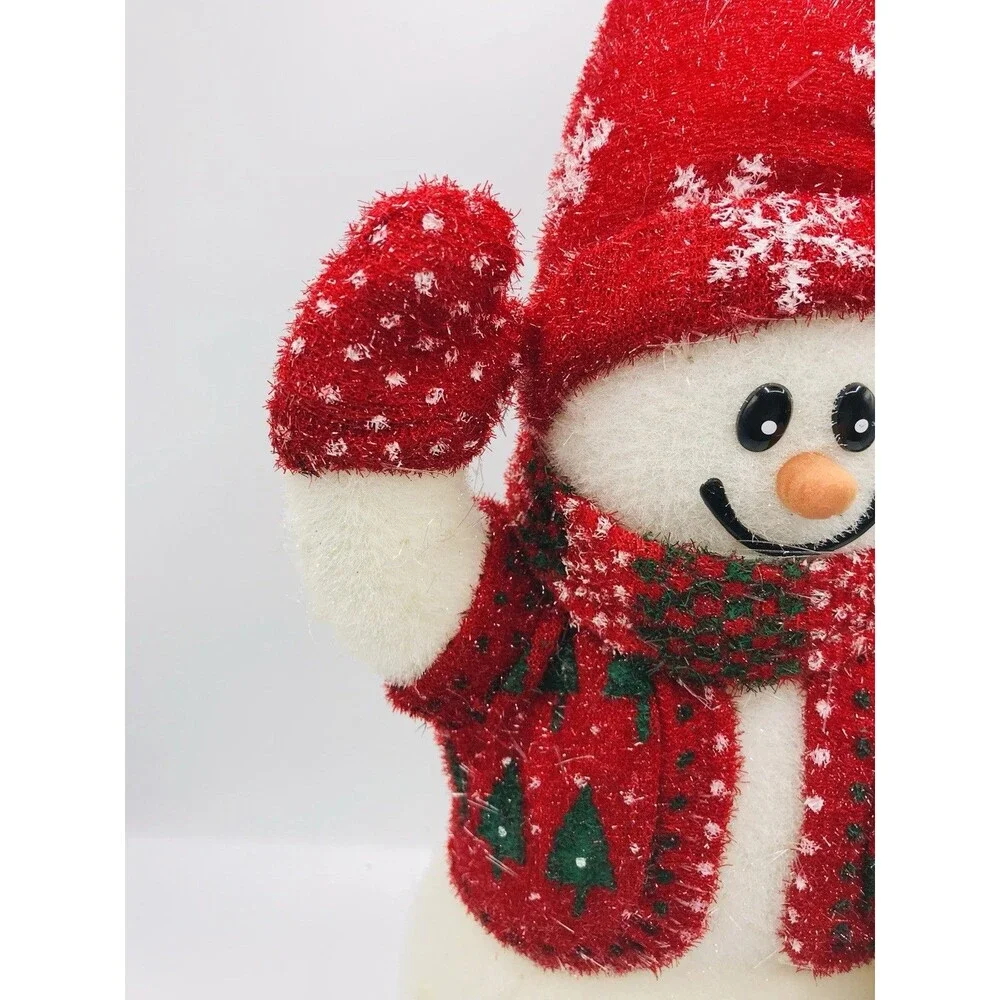 Vtg AVON Fiber Optic Light-Up Snowman Holiday Christmas Color Changing 16”
